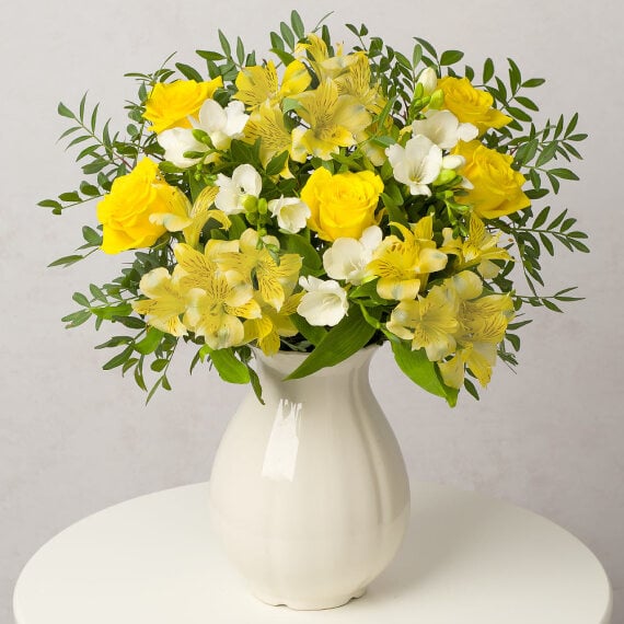 Summer Roses and Freesias