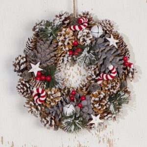 Candy Cane Christmas Wreath